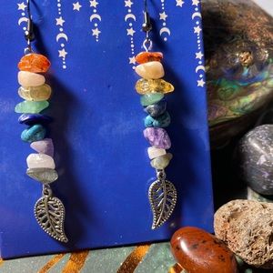 Chakra stack earrings